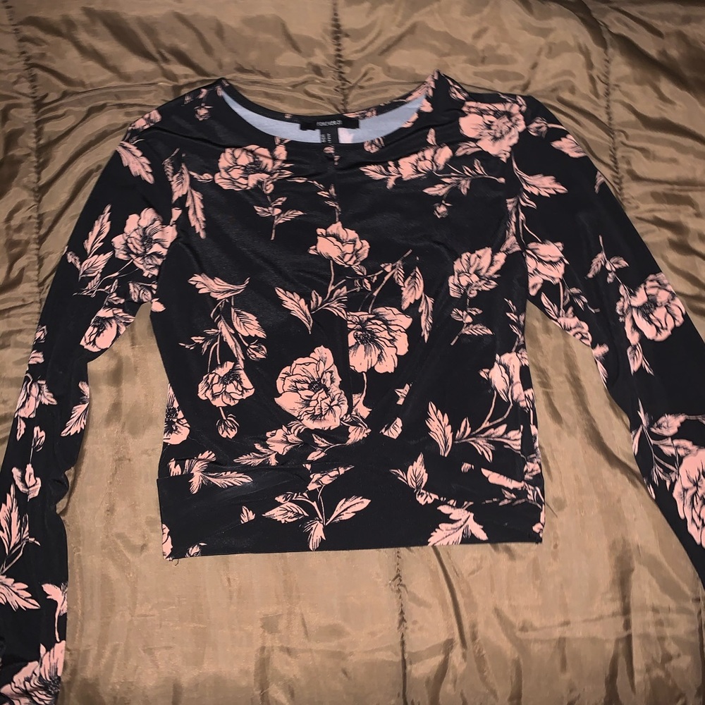 Black and pink floral long sleeve